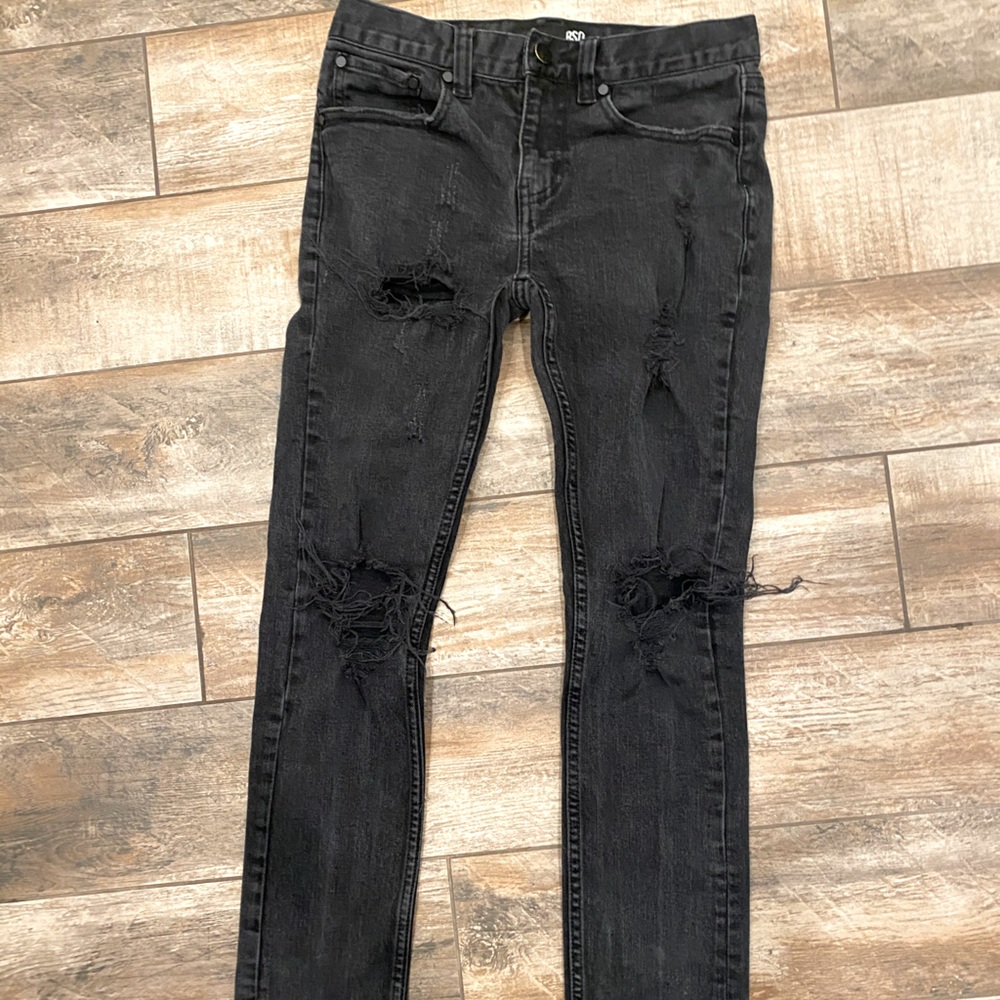 RSQ Skinny Tapered Distressed Jeans Black